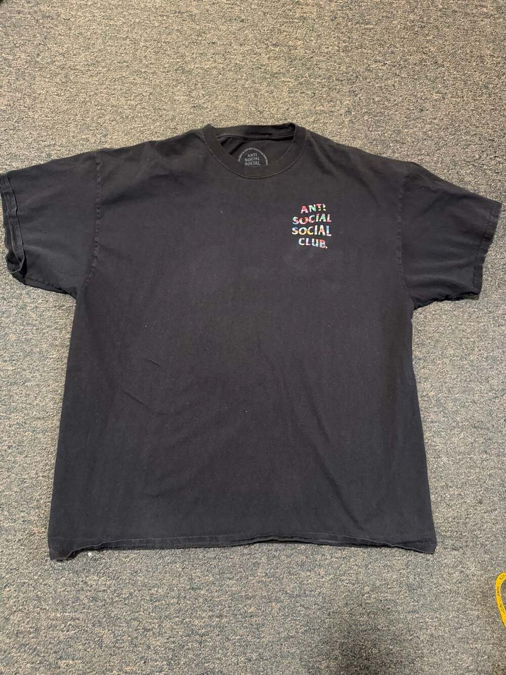 Anti Social Social Club Global Flags Logo Black T-Shirt 2XL